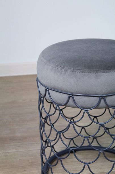 Пуф SHT-B13 угольно-серый/графит муар - Вид 7