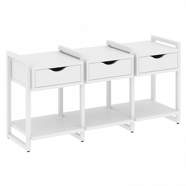 Тумба на опорах наборная "Loft" VR.L-TN-4.O белый бриллиант/белый - Вид 1