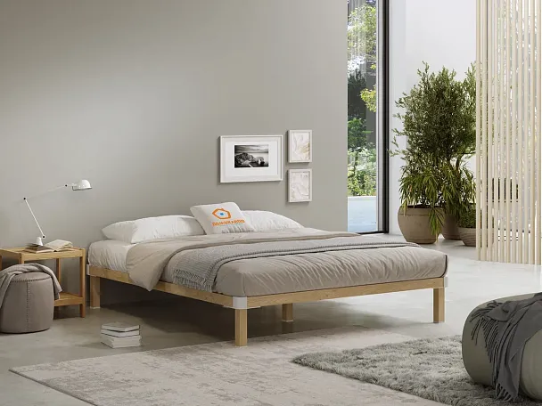 Кровать - подиум деревянная Канапе 2 1400х2000, береза, цвет натуральный - Вид 5