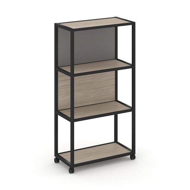 Shelf Mobile Стеллаж 4 уровня 1 секция VR.LT-STK-403.10 Дуб Аттик/Металл Черный/W-11 1000*400*1523 - Вид 1