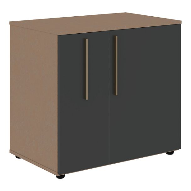 Тумба под фригобар VGR 8655 Яшма черный/Бронза браш/Кобра 860х550х800 VELION - Вид 1