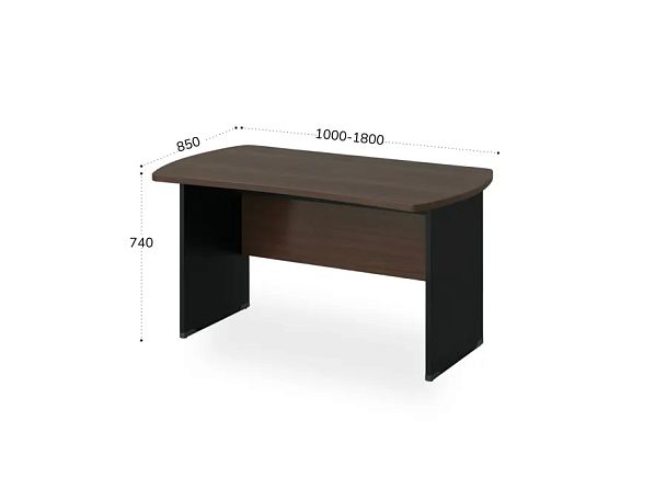 БЕРЛИН / BERLIN Стол симметричный 1000х850х740 Венге/Черный - Вид 2