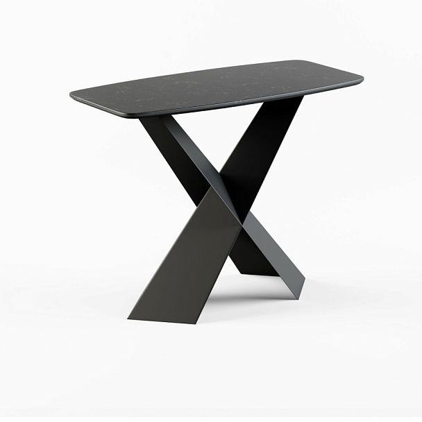 Консоль Tyler 100 керамика матовая, черная - Вид 1