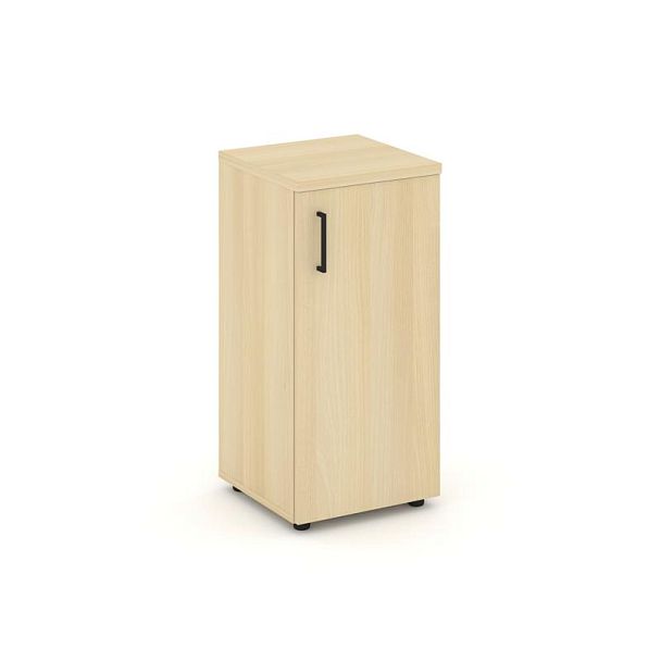 Стайл Проджект Шкаф низкий узкий SN.STU.E-301(R) Акация Лорка/Черный Ручки 400*400*833 - Вид 1