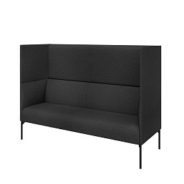 Трехместный диван с высокой спинкой Mona 185x71x135 чёрный - Фото предпросмотра