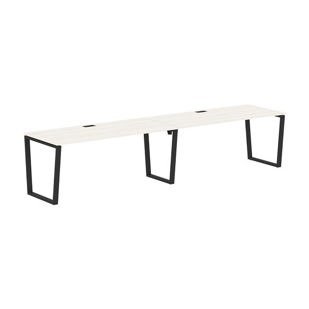 Стол 2-х местный EVWST 3580 Ясень Траун/Черный 3526х800х750 EDIS - Вид 1