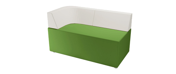 Диван "Модуль М-70/7" 2-х местный подлкотник левый (спинка радиусная) - Вид 1