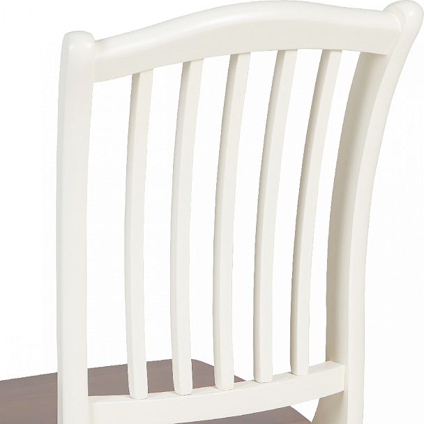 Стул деревянный с жестким сиденьем Элин Слоновая кость/Темный орех - Вид 8