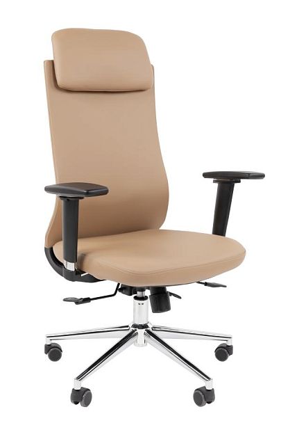 Офисное кресло Chairman 500LUX Россия экокожа бежевый - Вид 1
