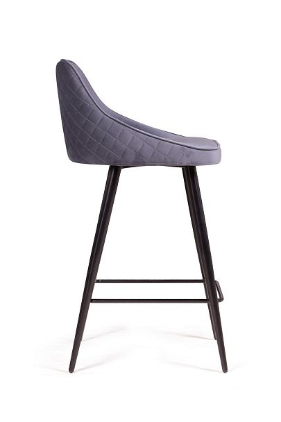 Стул полубарный Neo ромб, бархат серый 27 - Вид 3