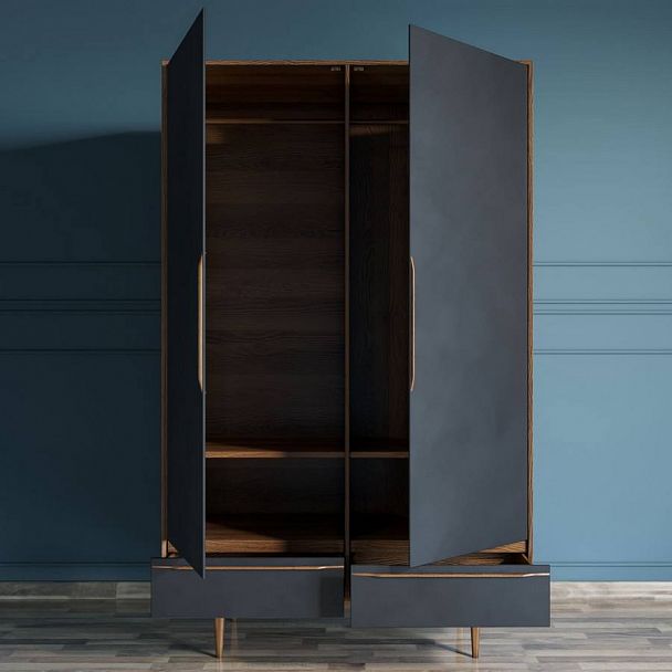 Шкаф 2х дверный "Bruni Black" BR-27/2 - Вид 2