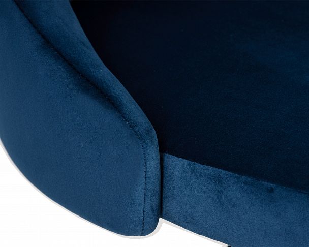 Стул барный DOBRIN JOSEPH BLACK (синий велюр (MJ9-117)) - Вид 7