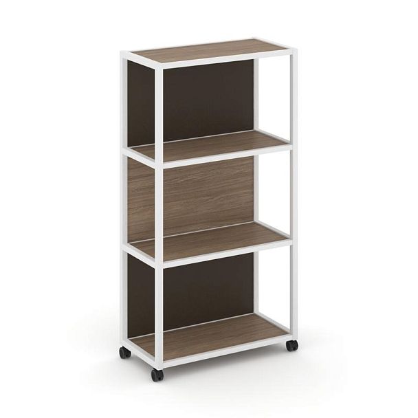 Shelf Mobile Стеллаж 4 уровня 1 секция VR.LT-STK-404.08 Дуб Аризона/Металл Белый/W-25 800*400*1523 - Вид 1