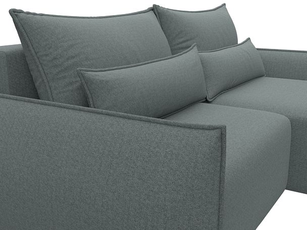 Диван угловой Лига-051 НПБ угол универсальный Рогожка серый - Вид 4