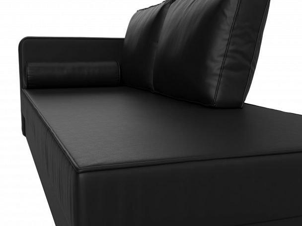 Кушетка Прайм левый (полностью экокожа черная) - Вид 4