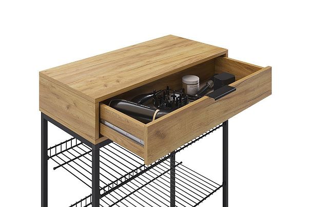 Обувница Краш LMN-13.2555 черный муар/дуб крафт золотой - Вид 3