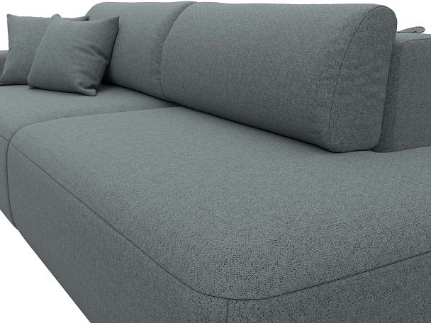 Диван прямой Лига-036 НПБ Модерн подлокотник слева Рогожка серый - Вид 4