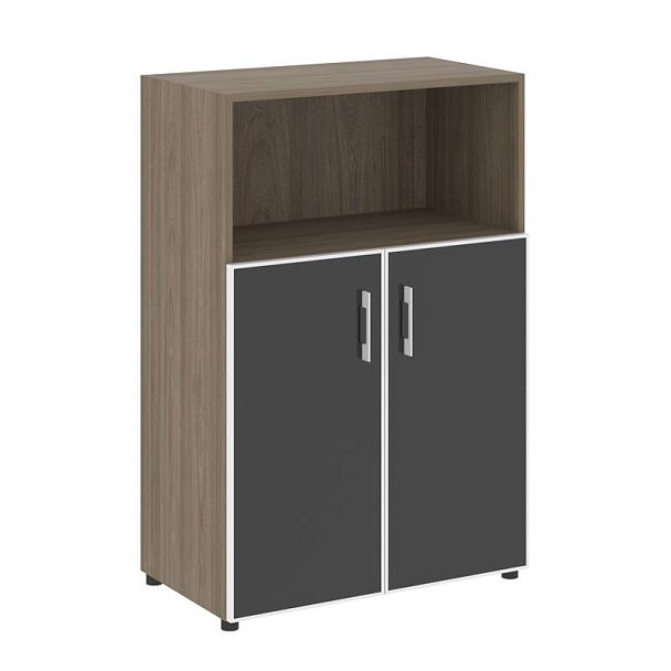 Ялта Шкаф LT.ST-2.2 R black Вяз Благородный/Стекло Black 800*450*1195 - Вид 1