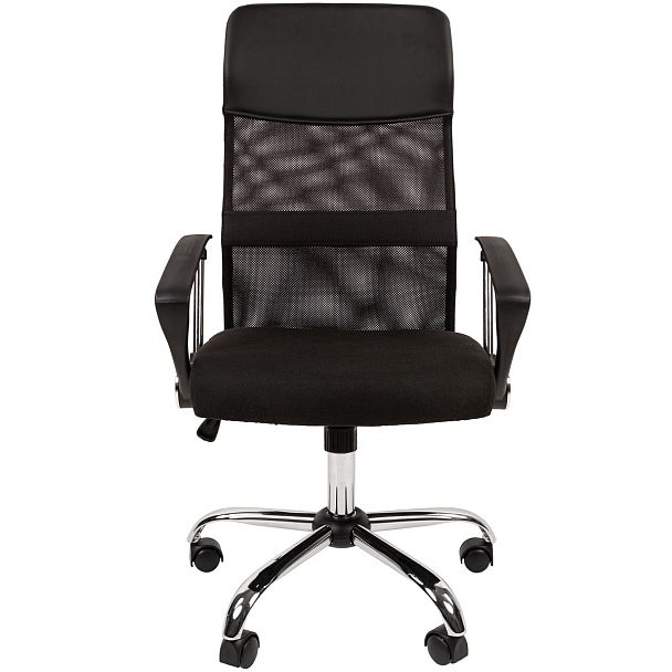 Кресло CHAIRMAN 610, ткань стандарт/сетчатый акрил, черный - Вид 3