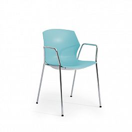Стул No-Frill 223/B cyan, стопируемый - Фото предпросмотра