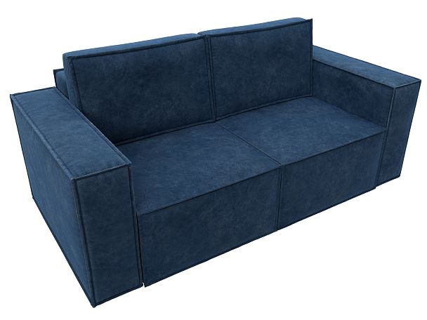 Диван прямой Куба мини Велюр синий - Вид 5