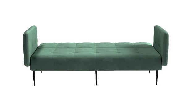 Monaco диван-кровать прямой с подлокотниками, трехместный, бархат зеленый 19 - Вид 5