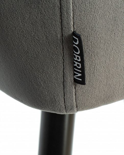 Стул обеденный DOBRIN ROBERT (черные матовые ножки, велюр V108-92 Антрацит) - Вид 9