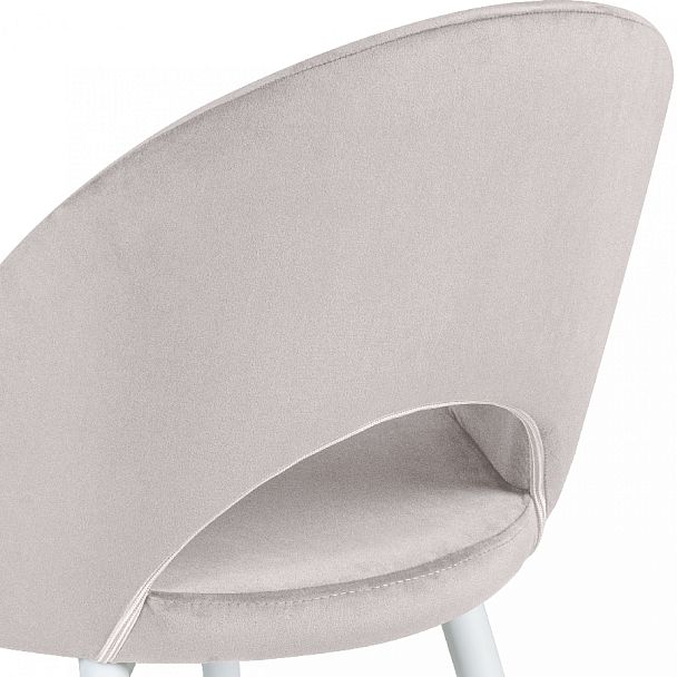 Комплект кухонных стульев Рэди светло-серый велюр/белый, 4 шт. - Вид 10