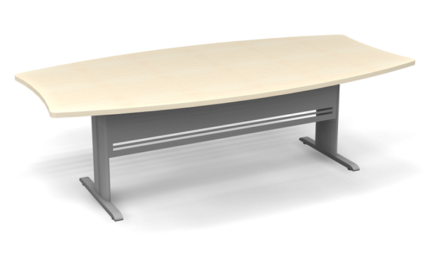 Конференц-стол на металлокаркасе 2400 Берлин Береза Майнау/Серый КСМ 240Т - Вид 1