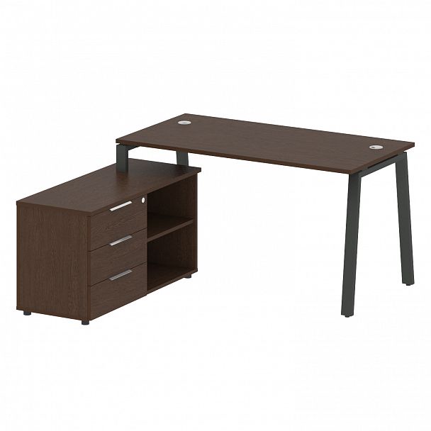 Рабочая станция "Metal System" БА.РС-СТС-2.3 венге/антрацит - Вид 2