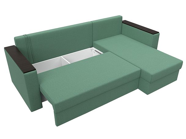 Диван угловой Атланта Лайт Б/С правый угол Рогожка зеленый - Вид 8