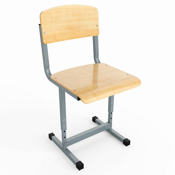 Стул ученический регулируемый ШМ.С35.С, 340х340х670-750 мм, рост 3-5, серый каркас, фанера - Вид 2