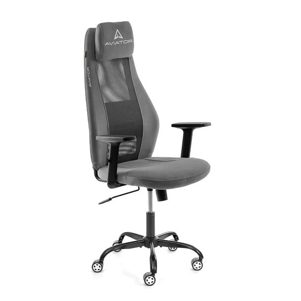 Кресло Авиатор Плт Металбл/Aviator Plt Metalbl, флок/ткань, серый - Вид 1