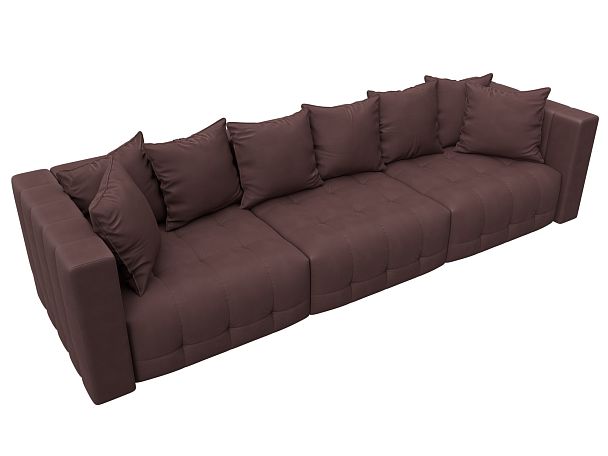 Диван прямой Лига-052 НПБ Лонг Замша бордовый - Вид 6