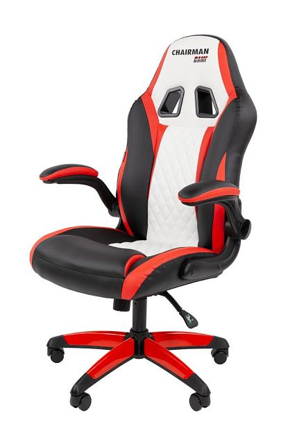 Кресло Chairman game 15 Россия экокожа черный/красный/белый - Вид 8