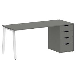 Home Office Стол письменный VR.SP-3-178.4.A Металлик/Белый металл 1780*720*750 - Фото предпросмотра