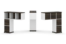 Concept Надставка низкая CN.ONN-003 Дуб Мали/Белый Бриллиант/Металл Черный 1099*365*1130 - Фото предпросмотра