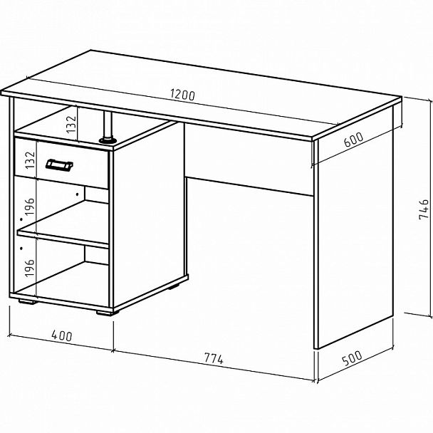 Стол письменный Имидж-48 - Вид 2