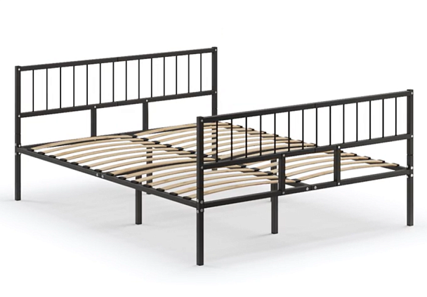 Кровать металлическая Металика В3+В3, 1800х2000, цвет черный - Вид 1