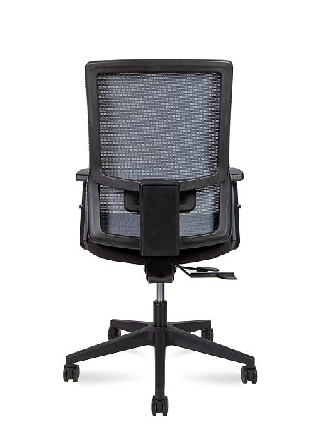 Кресло офисное Techo LB / черный пластик / серая сетка / черная ткань - Вид 5