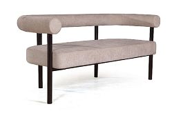 Диван Biggi, шенилл Puffy beige / опоры черные - Фото предпросмотра