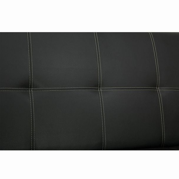 Диван мягкий раскладной "Модесто", 1900х900х820 мм, экокожа, черный - Вид 6