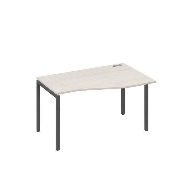 Стол эргономичный правый "Техно" на металлокаркасе DUE A4 А4 Б2 064 БП дуб / металлокаркас антрацит - Вид 1