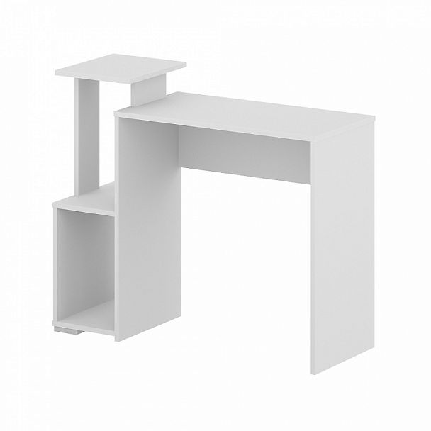 Стол с приставной тумбой "Компьютерные столы" ПК-МКП-СТТК100Х39-В1-76 белый - Вид 1