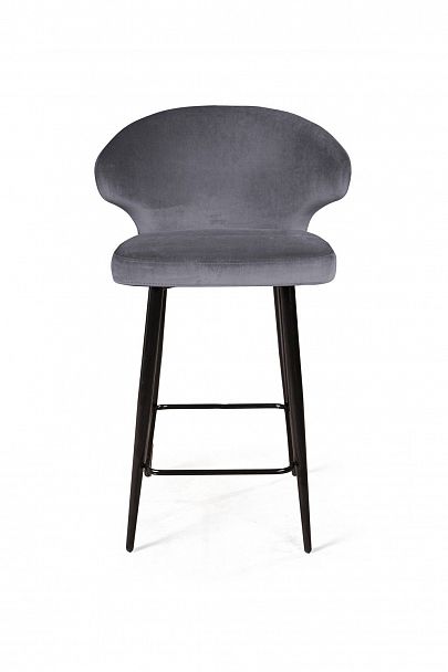 Стул полубарный Richard, бархат серый 27 - Вид 2