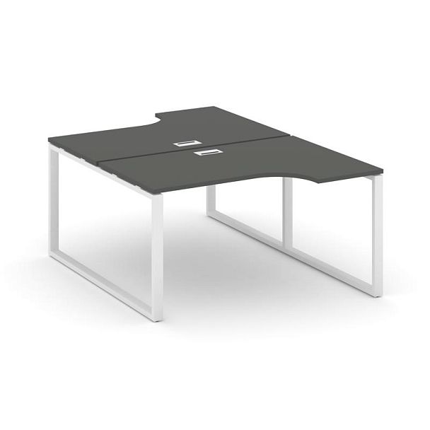 Стайл Проджект Рабочая станция эргоном. SN-6O.DRPA-001 Антрацит/Металл Белый 1380*1232/1992*750 - Вид 1