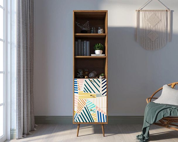 Стеллаж с ящиками Berber принт 42 арт BB45/Print_42 - Вид 5