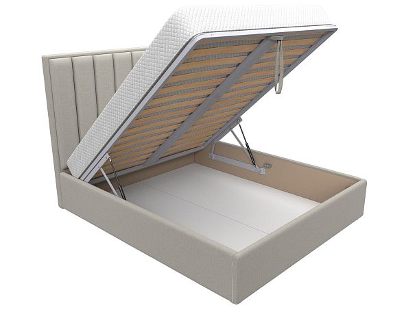 Кровать интерьерная Афродита 160 Рогожка бежевый - Вид 6