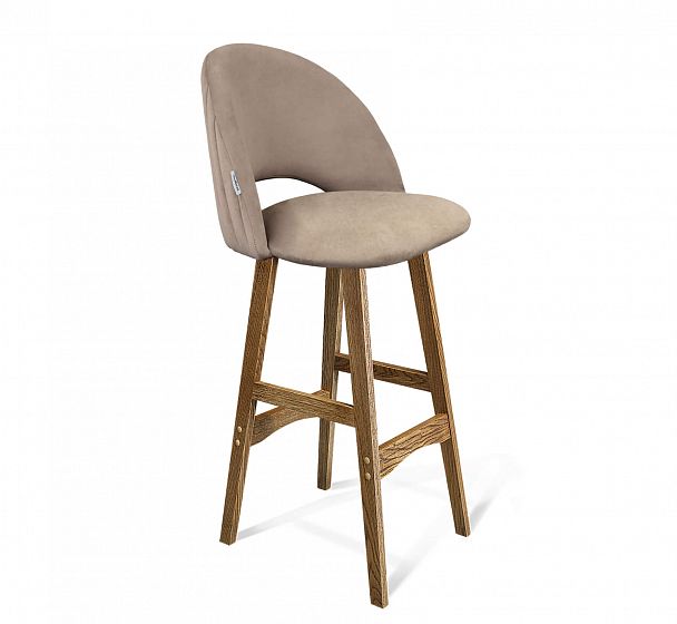 Стул барный Sheffilton SHT-ST34-1/S65 латте/дуб коричневый брашированный - Вид 2