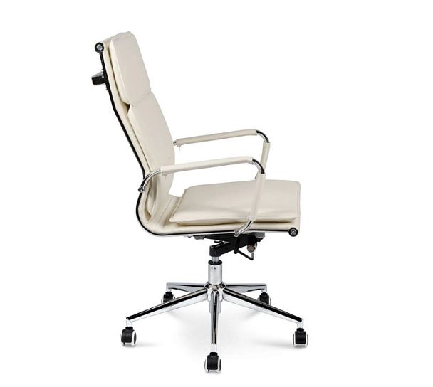 Кресло Харман / (ivory) хром / слоновая кость экокожа - Вид 3